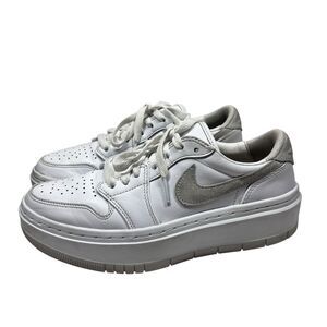 Nike Air Jordan‎ 1 Elevate Low Women Sneakers Size 7.5 White Grey Leather shoes